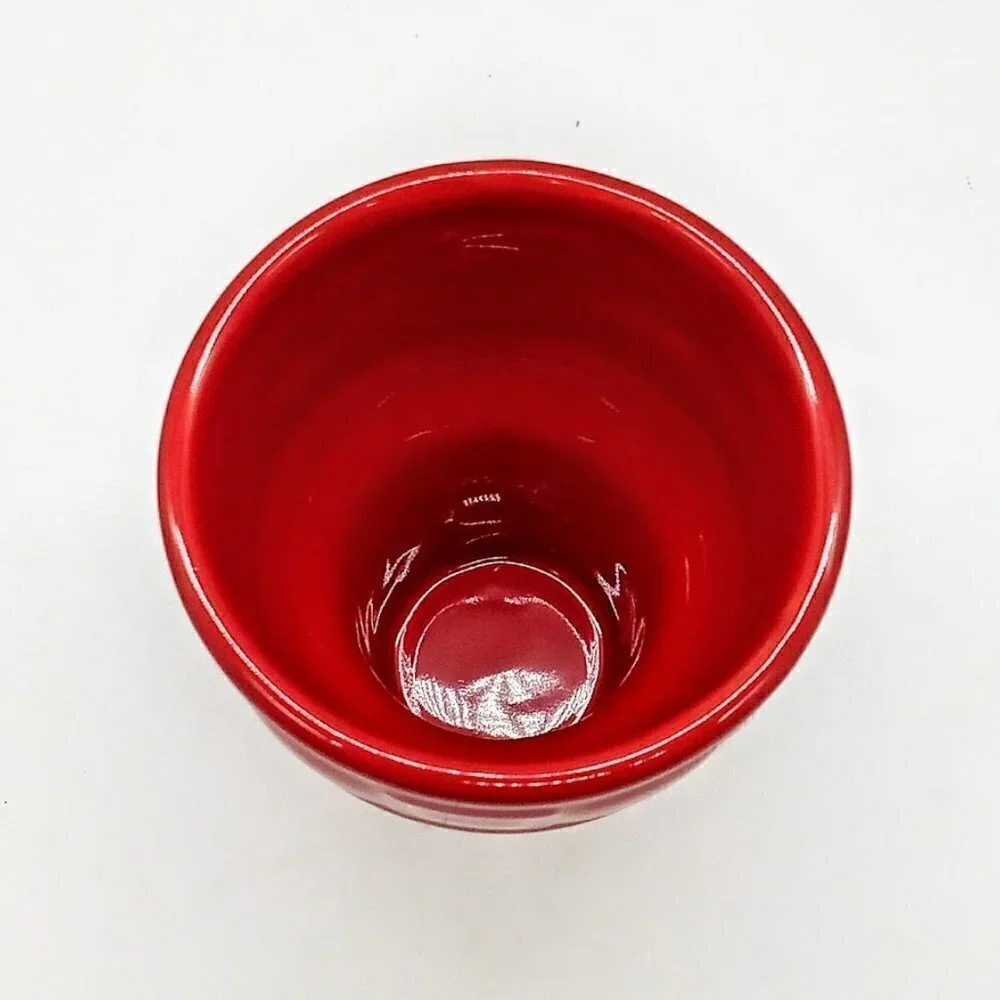 Longaberger Red Woven Traditions Ceramic Ice Cream Cone